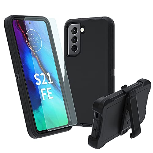 NUFR for Samsung Galaxy S21 FE 5G Case, Heavy Duty case,[Military Grade Protective ][Shockproof] [Dropproof] [Dust-Proof],(Black)