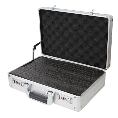 Maletín de aluminio con contraseña y esponja para instrumentos