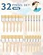 32Stk. Pinselset Malerpinsel Set 12.7/25.4/38.1/50.8mm Breite Flachpinsel Set Malerbedarf Pinsel Set für Malen Lack Lasur Wandfarbe Öl Lasurpinsel Holz DIY Lackpinsel zum Streichen Lasurpinsel