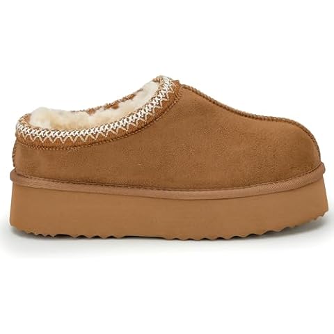 Polar Women's Faux Suede Platform Slippers Cover