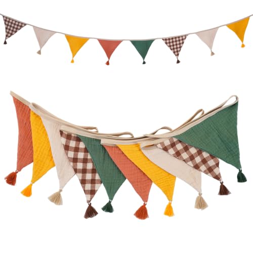 G2PLUS Fabric Bunting Banner, 8.5ft Double-Sided...
