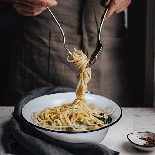 Kichvoe 82614HX299GOGJNMKAYNL5 Enamel Bowl Set 4Pcs Enamel Mixing Bowls Vintage Metal Nesting Bowls Old-Fashioned Enamelware Basin Enameled Bowl thumb #7