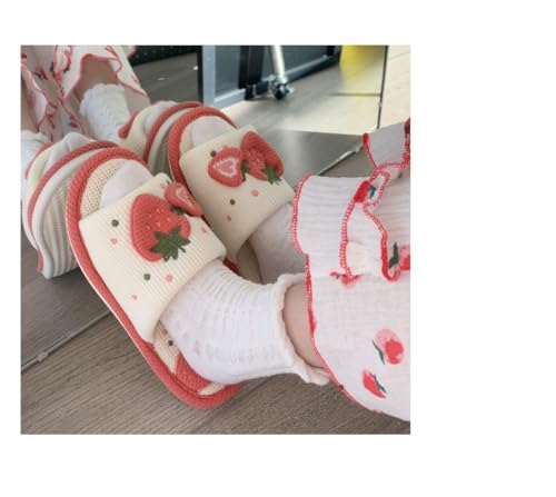 Coquette Strawberry Slippers for Women Men | Comfortable Lightweight Casual House Shoes | Ultra-soft Non Slip Thick Sole Platform | Matching Gift for Couples, Mother's Day's Gifts4