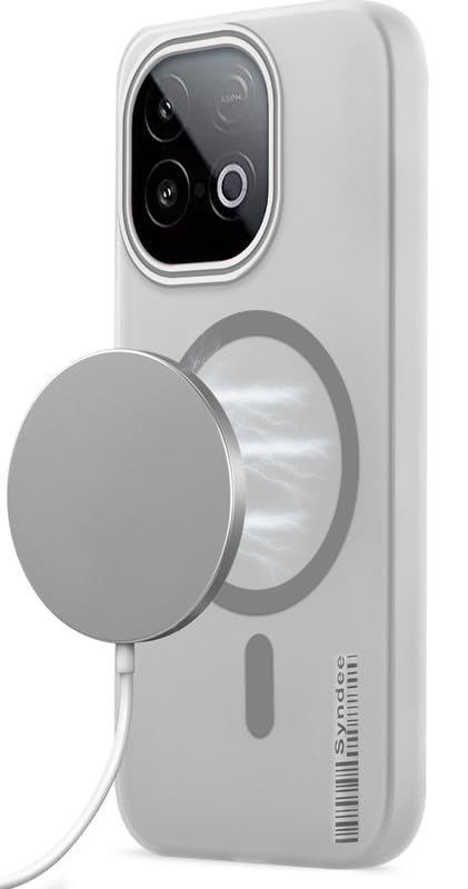 Image of Mr. Case Back Cover for iQOO Neo 10 5G Elegant Frosted White Translucent Back with Wireless Charging Support | Anti-Scratch Shockproof Phone Case - Grey