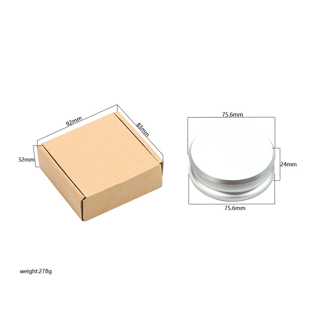 Alnicov Stabilisateur de poids pour platine vinyle, pince de poids, support souple pour disques vinyles LP, argent
