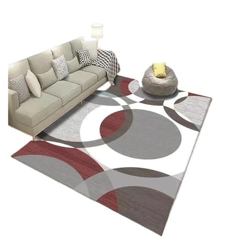 Tapis géométrique de salon antidérapant et lavable pour grands espaces - 2