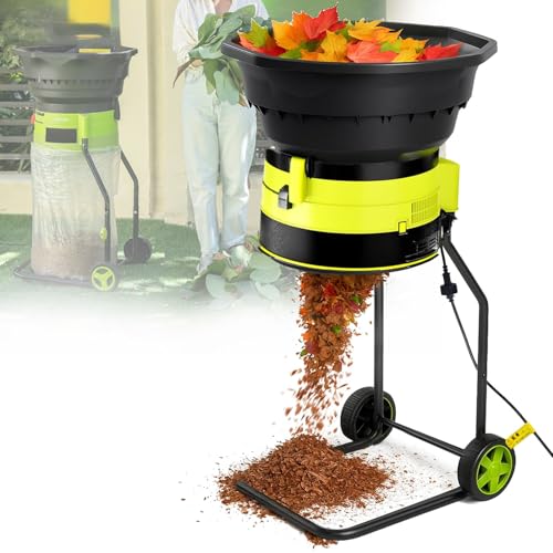 DowPie Broyeur de Feuilles électrique Filaire, Moteur 8 000 TR/Min, diamètre de Commande réglable avec Pelle à Feuilles, Sac de ramassage et Lignes de...