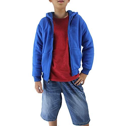 LeeHanTon Boys Sherpa Hoodie Zipper Sports Warm Youth Fleece Jacket3