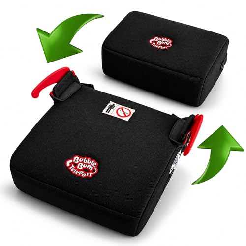 BubbleBum TelePort Rehausseur Voiture Enfant - Siège Auto Pliable Certifié R129 - Rehausseur Auto Voyage Portable Sans Dossier - Se plie à 40% de sa taille - Enfants...