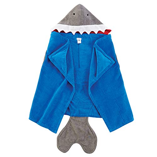 Mud Pie Baby Bath Boy, Shark Hooded Towel, One Size