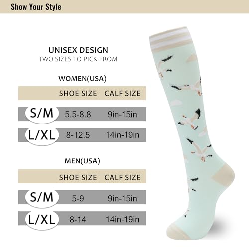 Image of fenglaoda Compression Socks for Women Men 3 Pairs Graduated Compression Support Circulation Socks for Nurses
