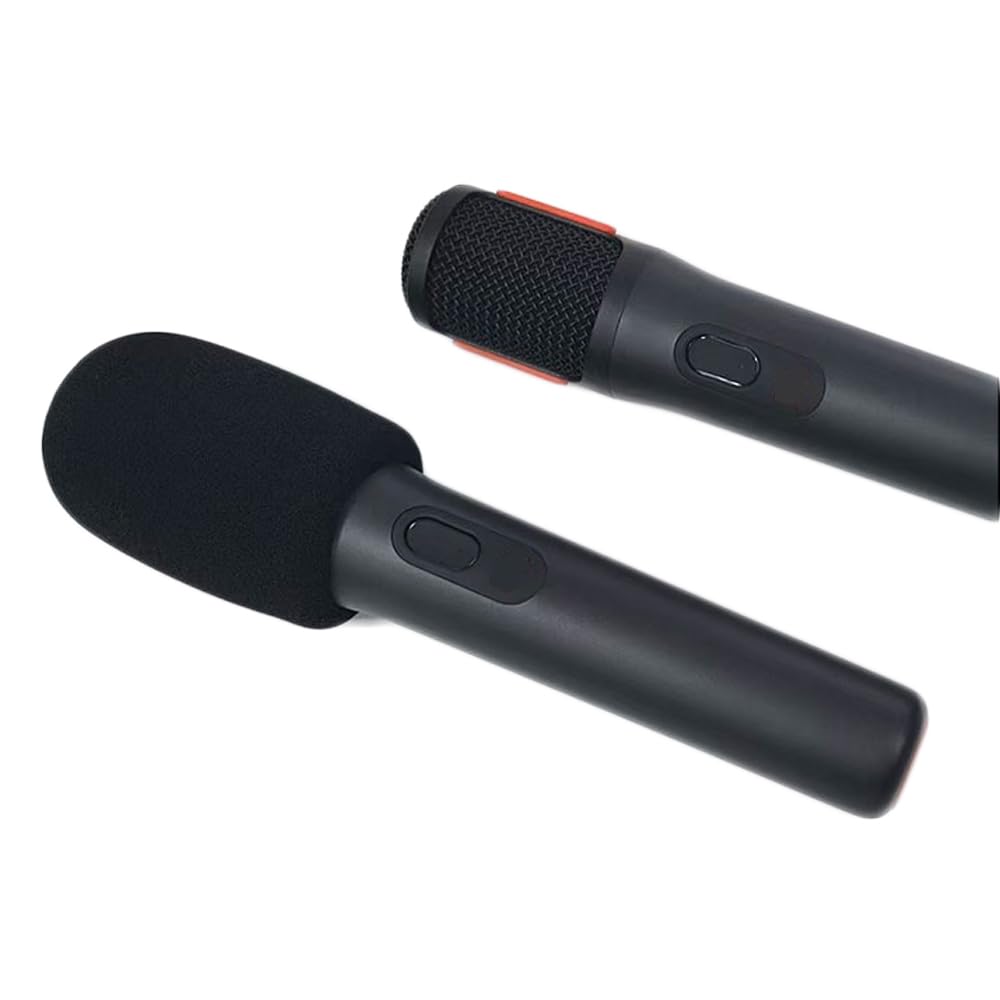 Pare-vent pour microphone sans fil à main pour JBL PartyBox Encore 2 / Encore Wireless Mic, pare-vent anti-salive, housse en mousse lavable (noir)