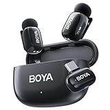 Boyamini micrófono inalámbrico de Solapa para Andriod USB C, Ultra Mini...