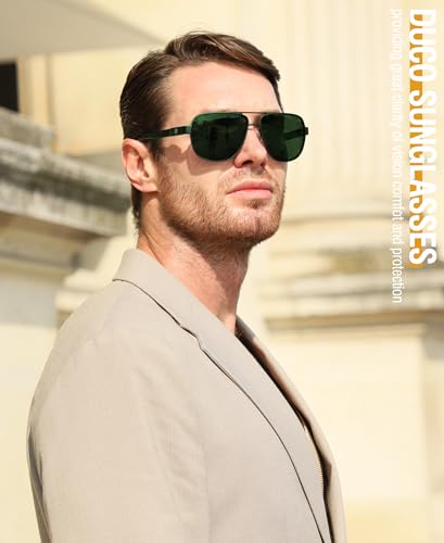 Image of DUCO Aviator Sunglasses for Men Women Carbon Fiber Polarized Sunglasses Men UV Protection for Driving Golf Fishing 3051