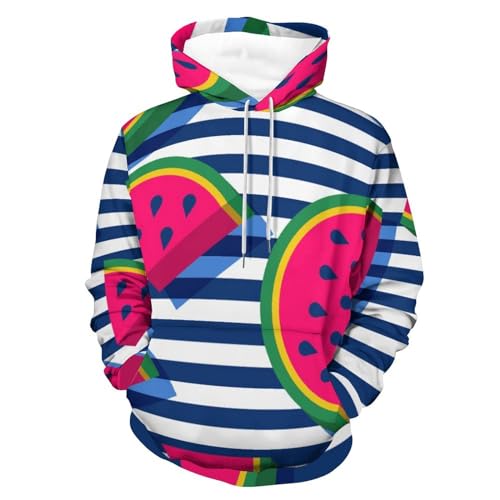 Hoodie pastèque UMENG sweat à capuche manche longue homme femme