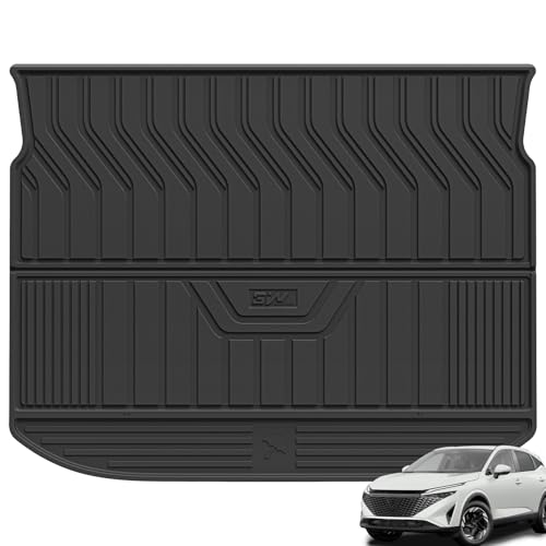 3W Boot Liner Fit for Nissan Qashqai 2022-2026 (Not for e-Power), All Weather Dog Friendly TPE Car Mats, Waterproof Anti-Slip Easy to Clean Heavy Duty Rubber Trunk Mats Qashqai Accessories