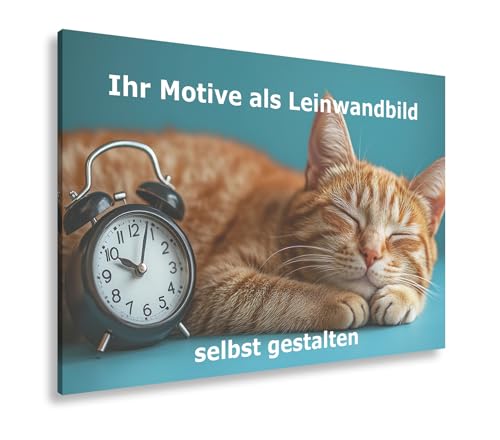 deyoli Premium Fotoleinwand Quadratisch – Ihr persönliches Foto als individuelles Leinwandbild – Wunschmotiv auf Leinwand gedruckt – Hochwertige Wanddeko auf stabilem 2 cm Holz-Keilrahmen