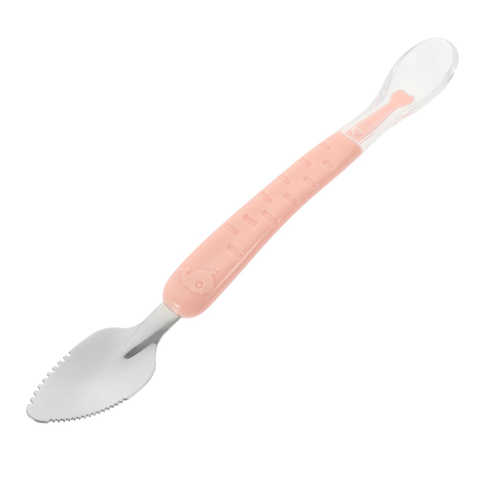 KOMBIUDA Spoon Double Headed Puree Scraping Spoon with Storage Box Soft Design for Easy Feeding and Travel for Food Preparation