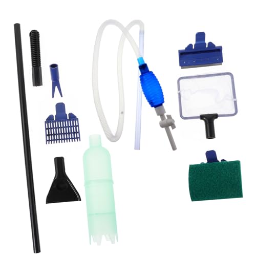 TOGEVAL 1 セット 水槽クリーニングキット 道具 マルチ 根 水槽の装飾 フィーダ 戦車 エアポンプ 木 リフィル 電気水族館 スクレーパー プール 真空 スポンジフィルター プラスチック