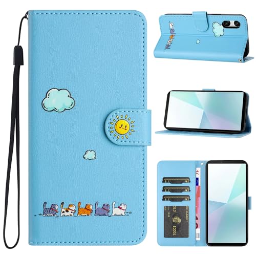CASAFUNY Xperia 10 VI �P�[�X �蒠�^ ������� �J�o�[ �l�C �ی�J�o�[ �G�N�X�y���A10 vi �P�[�X �蒠�^ �ϏՌ� PU���U�[ �J�o�[ �G�N�X�y���A 10 VI SO-52E SOG14 XQ-ES44 �J�o�[ ������ �g�уP�[