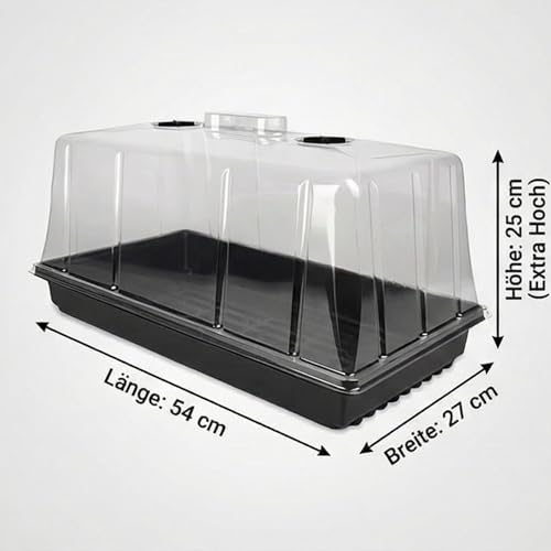 BTONGE New 5 Stück Samen Propagator Anzucht Set Mini Gewächshaus Anzuchtschale mit Deckel Zimmergewächshaus Anzuchtkasten mit Vents Dome für Pflanzenwachstum und Saatgutkeimung (12 Zellen) 2 BTONGE New 5 Stück Samen Propagator Anzucht Set Mini Gewächshaus Anzuchtschale mit Deckel Zimmergewächshaus Anzuchtkasten mit Vents Dome für Pflanzenwachstum und Saatgutkeimung (12 Zellen) – Bild 2