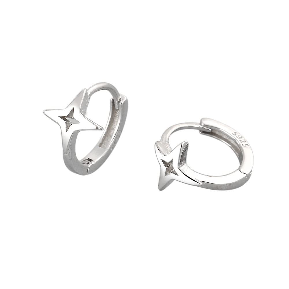 MIEstore Sterling Silver Crystal drop Earrings. Made with sparkling Moonlight crystal stones in a silver channel setting