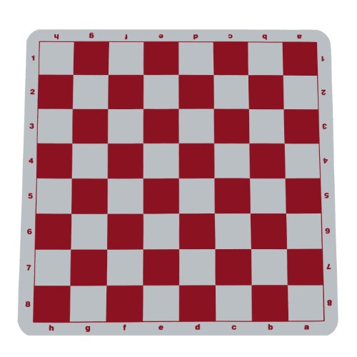 WE Games The Original 100% Silicone Tournament Chess Mat - 20 Inch Board, Red