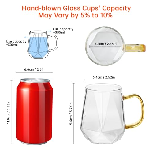 Set de 2 mugs de vidrio para café 350 ml miniatura 2