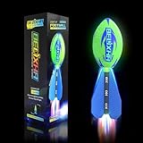 Generisch LED Fußball mit 7 Farben & 9 Lichtmodi – Leuchtball für Kinder ab 6 Jahren – Aufladbarer Leucht Fußball mit Sensor Licht für Outdoor Spiele, Geburtstag, Weihnachten, Jungen & Mädchen (Blau)