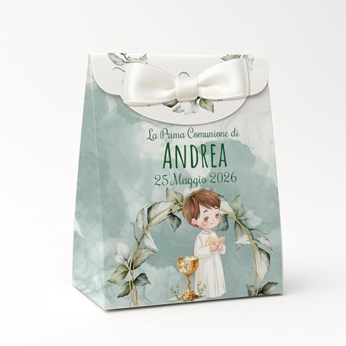 24 Bomboniere Comunione Bambino Personalizzate, Bomboniera Comunione Bambino, personalizza e