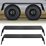 Trailer Fenders 2 Pack Tandem Axle 10'' x 72'' x 13'' Heavy Duty Steel for Car Haulers, Utility, and Landscape Trailer