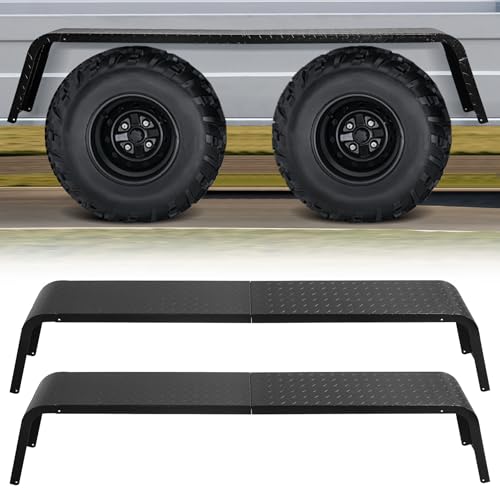 Trailer Fenders 2 Pack Tandem Axle 10'' x 72'' x 13'' Heavy Duty Steel for Car Haulers, Utility, and Landscape Trailer