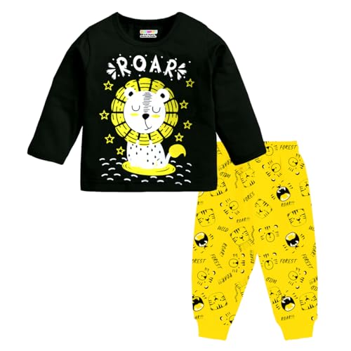 Image of Kuchipoo Kids Regular Fit Cotton T-Shirts and Pyjamas Set