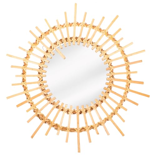 Decorazione da appendere alla parete: valorizza qualsiasi stanza della tua casa, indipendentemente da dove installi questo specchio, specchio in rattan per camera da letto