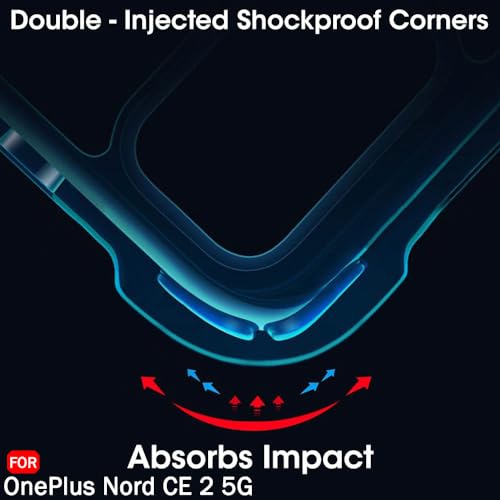 TheGiftKart Shockproof Crystal Clear Back Cover Case for OnePlus Nord CE 2 5G | 360 Degree Protection | Hard Transparent Back Cover Case for OnePlus Nord CE2 5G (PC & TPU, Transparent Bumper)