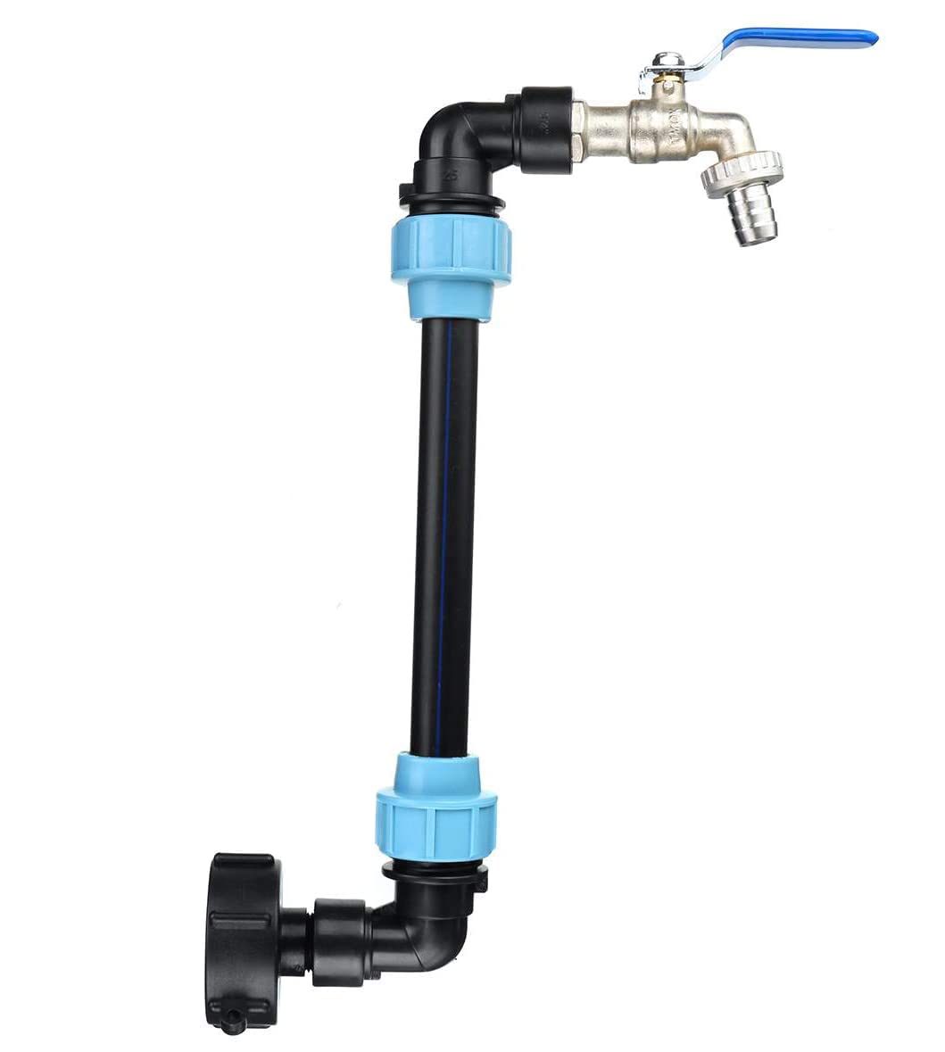 Ibc Robinet Cuve 1000l 1/2, Robinet Recuperateur Eau De Pluie, Ibc Adaptateur De