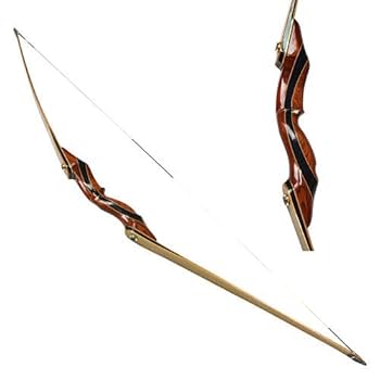 Amazon.co.jp: MILAEM25～55LBS アーチェリーロングボウ 木製