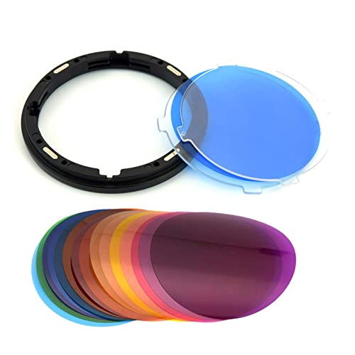 Image of Godox AK-R16 Diffuser Plate with V11C Color Effect Gel Set for Godox V1-C, V1-N, V1-S Speedlite, AD200, AD200PRO with H200R Flash Head (15 Color 30 Pieces)