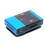 Sannysis Mini MP3 Player USB Clip Digital Support 8GB SD TF Card (Blue)
