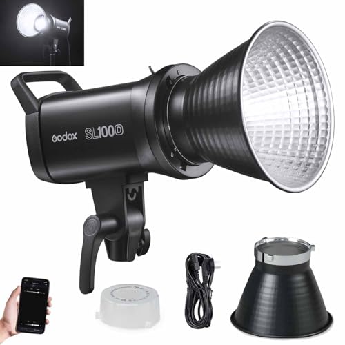 Godox SL100D 100W 5600K 100W White Version LCD Panel LED Video Light Continuous Output Bowens Mount Studio Light (Godox SL100D)