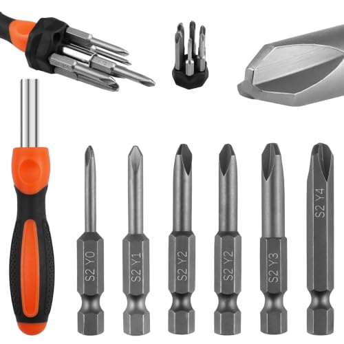 Image of 7PCS All In One Screwdriver Bits Set,Triwing Screwdriver Bits Set(50mm) Y0 Y1 Y2 Y2 Y3 Y4 Y Tip Portable Multi-Purpose Screwdriver Set for Outdoor And Daily Repair Tools