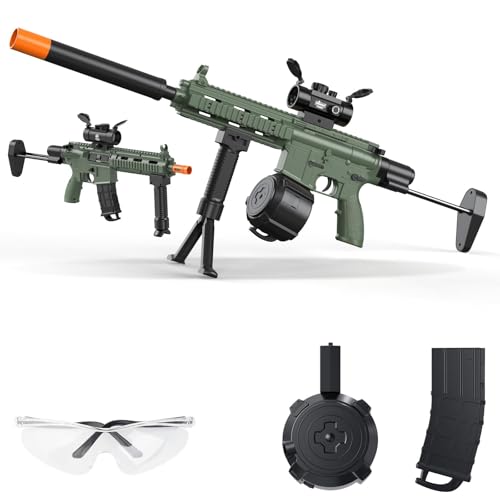 Gel Toy Gun Blaster Automatic, Electric Splatter Ball Toy Gun with Goggles, Fun Shooting Games