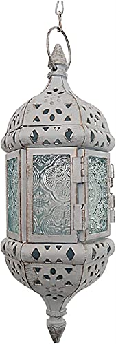 PVGYUJFD Portavelas. Linternas de MetalGarden for Velas, linternas Decorativas, portavelas marroquíes Decorativas hexagonales Colgantes, linternas al Aire Libre, Garde