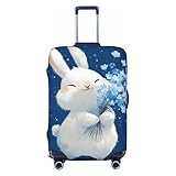 Woshuwo Fundas elásticas para equipaje de viaje, a prueba de polvo, resistente a los arañazos, para maleta, de 22 a 24 pulgadas