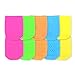 Fashion Liner Half Socks for Women Seamless Nylon Toe Topper Non-Slip 5-Pair (Women-5Pair, Neon)
