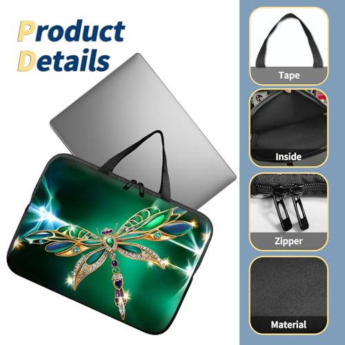Funda resistente para portátil 15.6 pulgadas Emerald Dragonfly miniatura 4