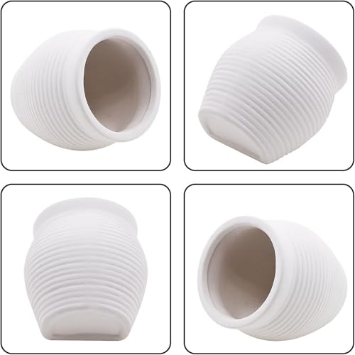 Image of RUIAN White Ceramic Shrimp Cave Aquarium Decoration, Betta Fish Hideout Shelter House for Shrimp, Fry, Crayfish and Small Fish, Breeding Spawning Ornament for Freshwater Saltwater Tank, Small