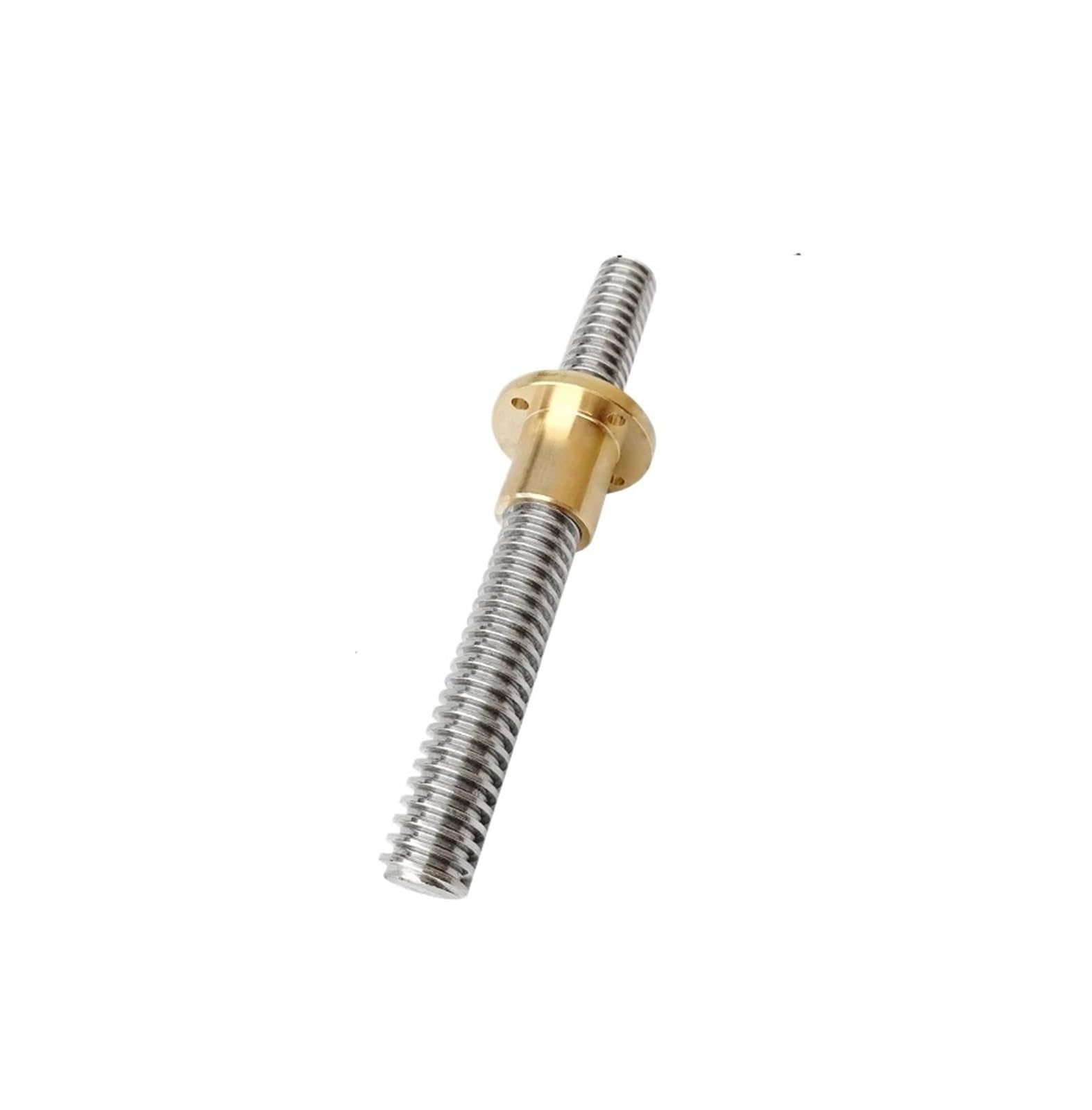 Metal Ball Screw nut 1pcs Stainless Steel Precision Trapezoidal Threaded Large Screw T14*3 Copper Nut(250mm)