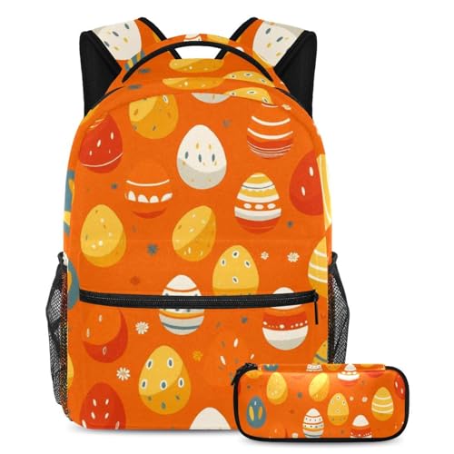 Sac à livres tendance et trousse assortie multicolore pour ados actifs