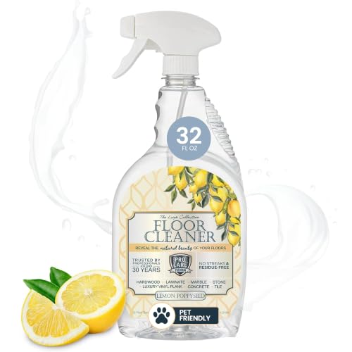 Image of ProCare Lemon PoppySeed Floor Cleaner (Made in USA) | Streak Free Cleaner for Tile, Stone, Laminate, Vinyl & Natural Wood Floor Cleaner for Mopping, Floor Cleaning Solution - 32oz Spray Bottle